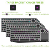 TECHLY Bluetooth & 2.4GHz Wireless Dual Mode Backlit Keyboard with Touchpad for Smart TV