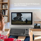 TECHLY Bluetooth & 2.4GHz Wireless Dual Mode Backlit Keyboard with Touchpad for Smart TV