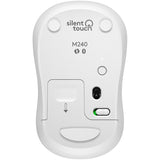 Logitech M240 Silent Wireless Bluetooth Mouse - White