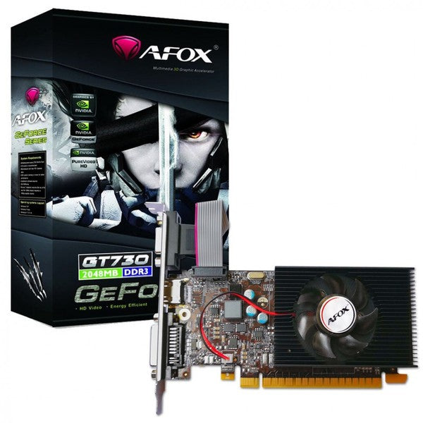 Graphics Card GeForce GT 730 1GB DDR3 64Bit DVI HDMI VGA LP Fan V1