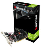 Graphics Card-BIOSTAR-NVIDIA GeForce 210-1 GB-DDR3-64 bit-PCIE 2.0 16x-Memory 1333 MHz-GPU 589 MHz-Single Slot Fansink-1x15pin D-sub-1xDVI-D-1...