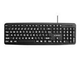 Gembird KB-US-103 Standard Keyboard - Large Print, US Layout, Black