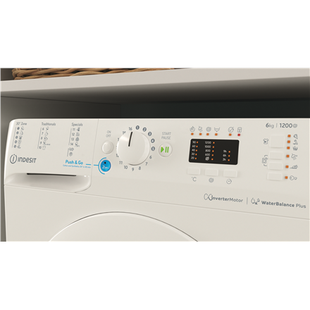 INDESIT BWSA 61294 W EU N Front Load Washing Machine - 6kg, 1150 RPM, Class C