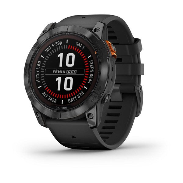 Garmin fenix 7X Pro Solar Edition Smartwatch - Slate Gray with Black Strap