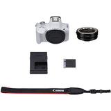 Canon EOS R50 + RF-S 18-45mm f/4.5-6.3 IS STM + Mount Adapter EF-EOS R (Black)