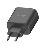 SAVIO LA-06/B USB Quick Charge Power Delivery 3.0 30W Wall Charger
