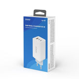 SAVIO LA-07 GaN 65W USB Wall Charger - QC4.0+, PD 3.0, White