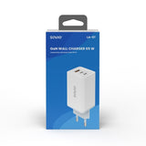 SAVIO LA-07 GaN 65W USB Wall Charger - QC4.0+, PD 3.0, White