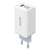 SAVIO LA-07 GaN 65W USB Wall Charger - QC4.0+, PD 3.0, White