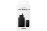 Samsung EP-T6530 65W USB-C Three-Port Fast Charging Adapter - Black
