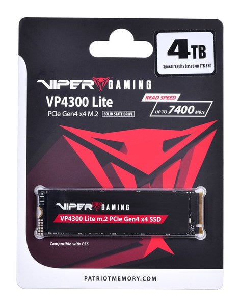 PATRIOT Viper VP4300 Lite 4TB NVMe PCIe Gen4 x4 M.2 SSD