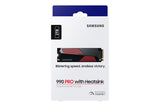 SAMSUNG 990 PRO 2TB NVMe M.2 SSD with Heatsink - PCIe 4.0, 7,450 MB/s Read