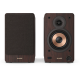 Sharp CP-SS30 Bookshelf Speakers, Brown - Sharp - Speakers - CP-SS30(BR) Bookshelf - 60 W - Bluetooth - Wireless connection - Brown