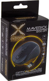 EXTREME XM104K MAVERICK Wireless Optical Mouse - 2.4 GHz, 1200 DPI - Black
