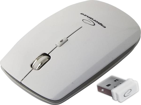 ESPERANZA EM120K SATURN Wireless Optical Mouse - 2.4 GHz, 1600 DPI - White