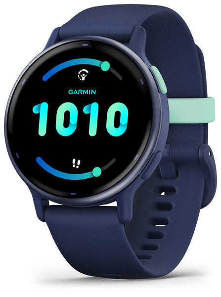 Garmin vívoactive 5 Smartwatch - Blue Metallic Aluminum Bezel with Blue Silicone Strap