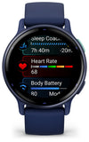 Garmin vívoactive 5 Smartwatch - Blue Metallic Aluminum Bezel with Blue Silicone Strap