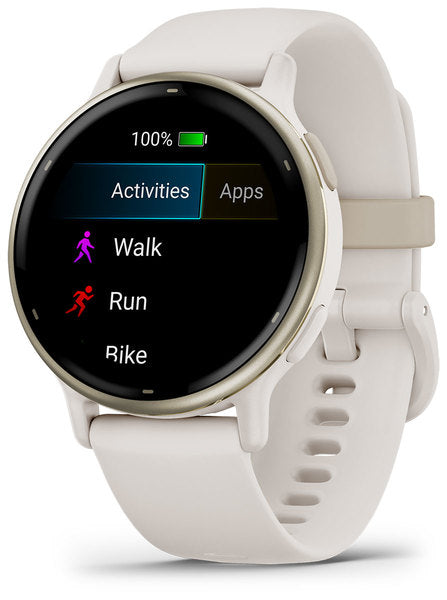 Garmin vívoactive 5 Smartwatch - Cream Gold Aluminum Bezel with Ivory Body