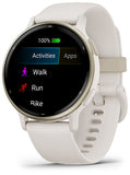 Garmin vívoactive 5 Smartwatch - Cream Gold Aluminum Bezel with Ivory Body