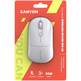 CANYON MW-22 2-in-1 Bluetooth/Wireless Mouse - Snow White