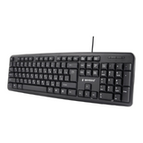 Klaviatūra KB-U-103 USB Keyboard - Black, RU Layout