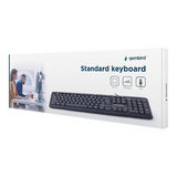 Gembird KB-U-103 USB Standard Keyboard - Black (RU Layout)