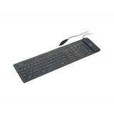 Klaviatūra Flexible Silicone Waterproof USB+OTG Keyboard - Black