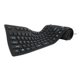 Gembird Flexible Silicone Waterproof USB+OTG Keyboard - Black