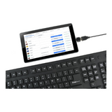 Klaviatūra Flexible Silicone Waterproof USB+OTG Keyboard - Black
