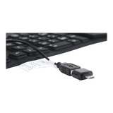 Klaviatūra Flexible Silicone Waterproof USB+OTG Keyboard - Black