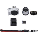EOS R50 V Mirrorless Camera + RF-S 14-30mm F4-6.3 IS STM PZ 6895C014 Lens