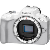 Canon EOS R50 + RF-S 18-45mm (White) + Mount Adapter EF-EOS R