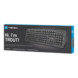 Natec TROUT SLIM USB Keyboard, US Layout, Black