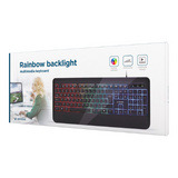 Gembird KB-UML-03 Wired Multimedia Keyboard - US Layout, Black
