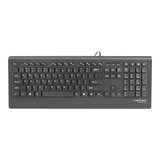Natec Barracuda Slim USB Multimedia Keyboard - US Layout, Black