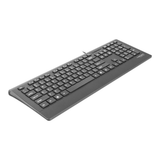 Natec Barracuda Slim USB Multimedia Keyboard - US Layout, Black
