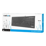 Natec Barracuda Slim USB Multimedia Keyboard - US Layout, Black