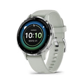 Garmin Venu 3 Smartwatch - Silver Stainless Steel Bezel, White Stone Case, Silicone Strap