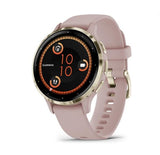 Garmin Venu 3S Light Gold Stainless Steel Bezel with Teal Case and Silicone Strap