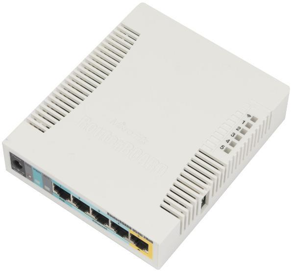 MikroTik RB951Ui-2HnD Wireless Router - 2.4GHz 802.11b/g/n, 5xLAN, USB, 128MB RAM