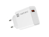 NATEC Ribera 18W USB-A Wall Charger - White