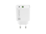 NATEC Ribera 20W USB-A+USB-C Power Delivery Wall Charger - White