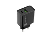NATEC Ribera 20W USB-A + USB-C Power Delivery Wall Charger - Black