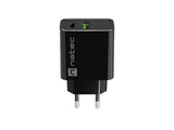 NATEC Ribera 20W USB-A + USB-C Power Delivery Wall Charger - Black