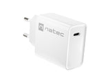 NATEC Ribera 20W USB-C Power Delivery Wall Charger - White