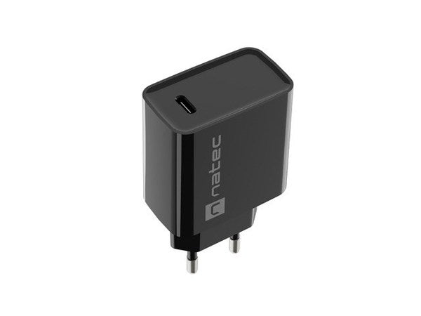 NATEC Ribera 20W USB-C Power Delivery Charger - Black