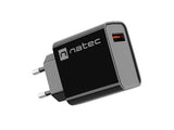 NATEC Ribera 18W USB-A Wall Charger - Black