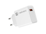 NATEC Ribera 18W USB-A Wall Charger - White