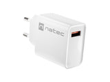 NATEC Ribera 18W USB-A Wall Charger - White