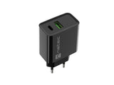 NATEC Ribera 20W USB-A + USB-C Power Delivery Wall Charger - Black